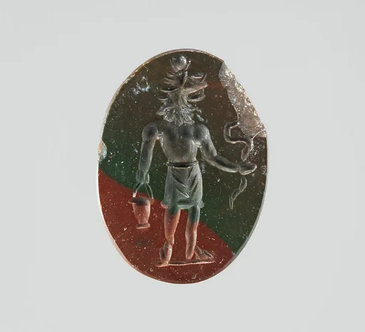 Jasper intaglio: Lion-headed god
