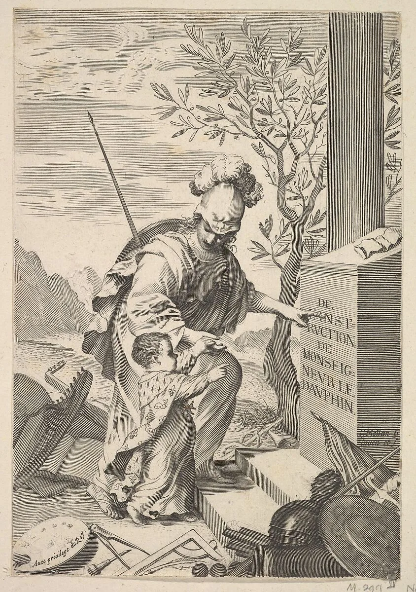 Minerva Instructs the Dauphin — Claude Mellan|Sebastien Cramoisy