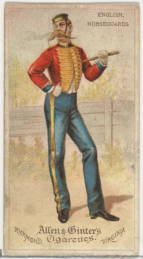 English Horseguards, from World's Dudes series (N31) for Allen & Ginter Cigarettes