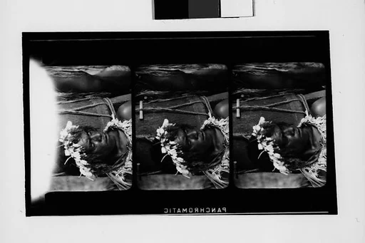 [South Seas: Three Motion Picture Film Frames of Man]