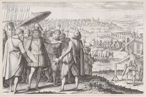 Restauration de L'Aqueduc de Pise (Restoring the Aqueduct in Pisa), from La Vie de Ferdinand Ier de Médicis série appelée aussi Les Batailles des Médicis (The Life of Ferdinand I de'Medici also called The Medici Battles)