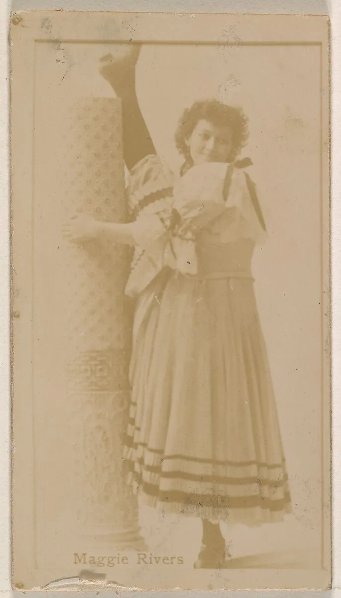 Maggie Rivers, from the Actresses series (N245) issued by Kinney Brothers to promote Sweet Caporal Cigarettes — Kinney Brothers Tobacco Company