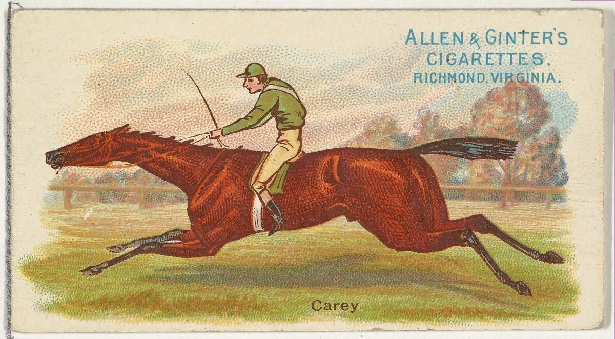 Carey, from The World's Racers series (N32) for Allen & Ginter Cigarettes — Allen & Ginter|Lindner, Eddy & Claus