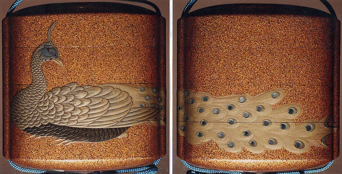 孔雀蒔絵印籠|Inrō with Peacock — Unknown