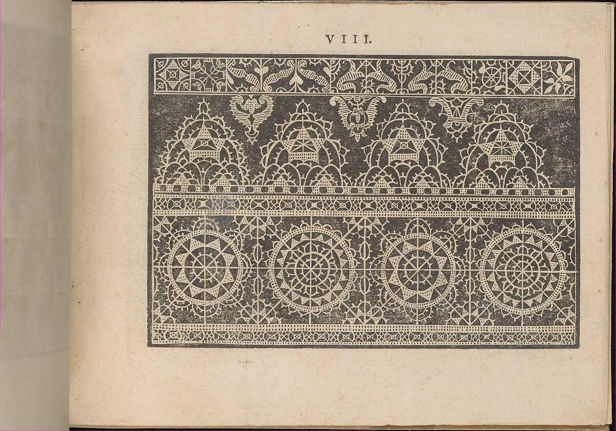 Prima Parte de' Fiori, e Disegni di varie sorti di Ricami Moderni, page 8 (recto) — Giovanni Battista Ciotti|Francesco de' Franceschi