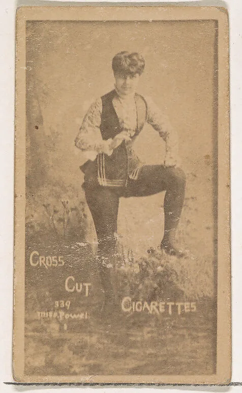 Card Number 339, Miss Powel, from the Actors and Actresses series (N145-1) issued by Duke Sons & Co. to promote Cross Cut Cigarettes — W. Duke, Sons & Co.