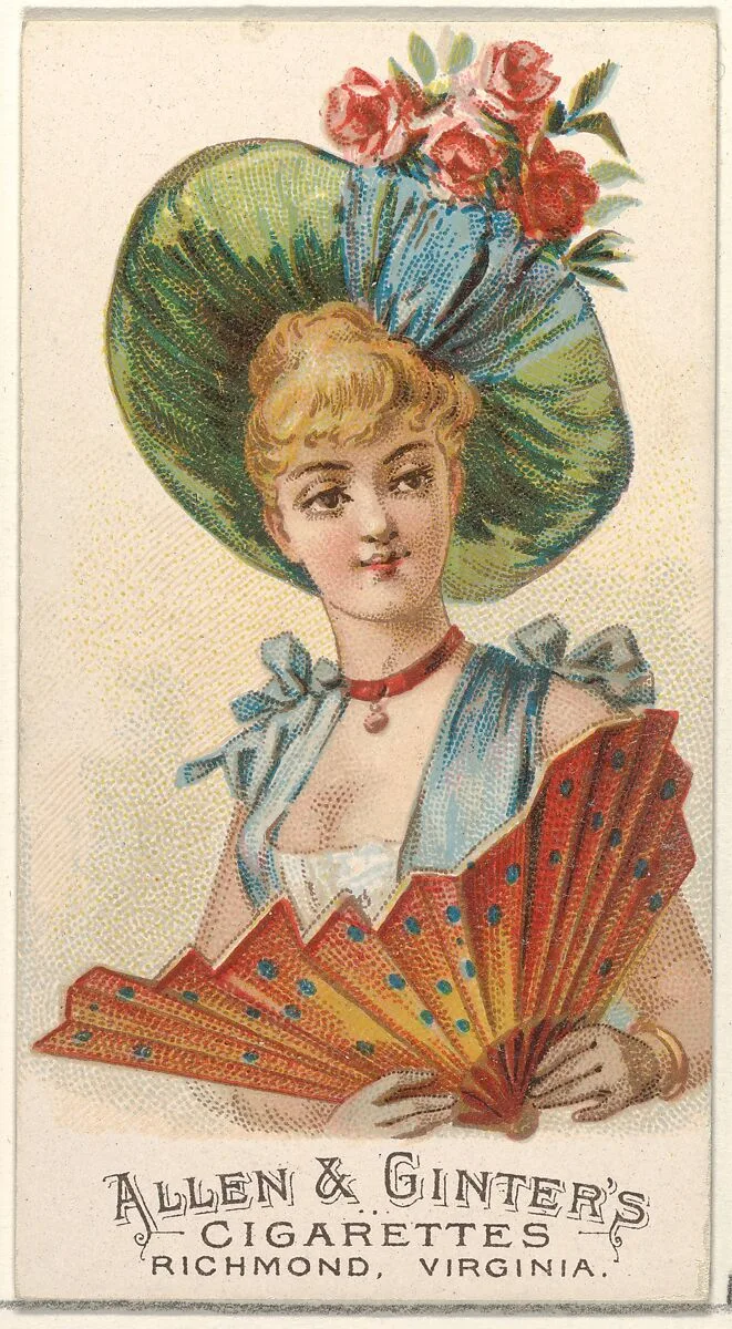 Plate 50, from the Fans of the Period series (N7) for Allen & Ginter Cigarettes Brands — Allen & Ginter|Schumacher & Ettlinger