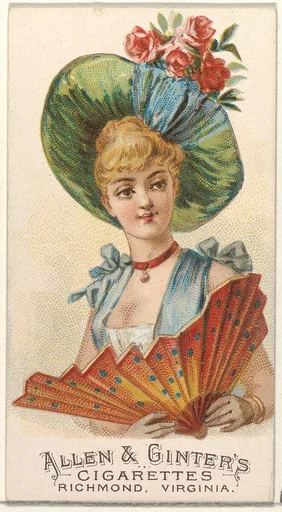Plate 50, from the Fans of the Period series (N7) for Allen & Ginter Cigarettes Brands