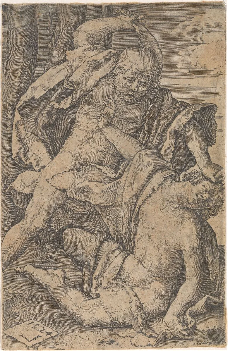 Cain Killing Abel — Lucas van Leyden