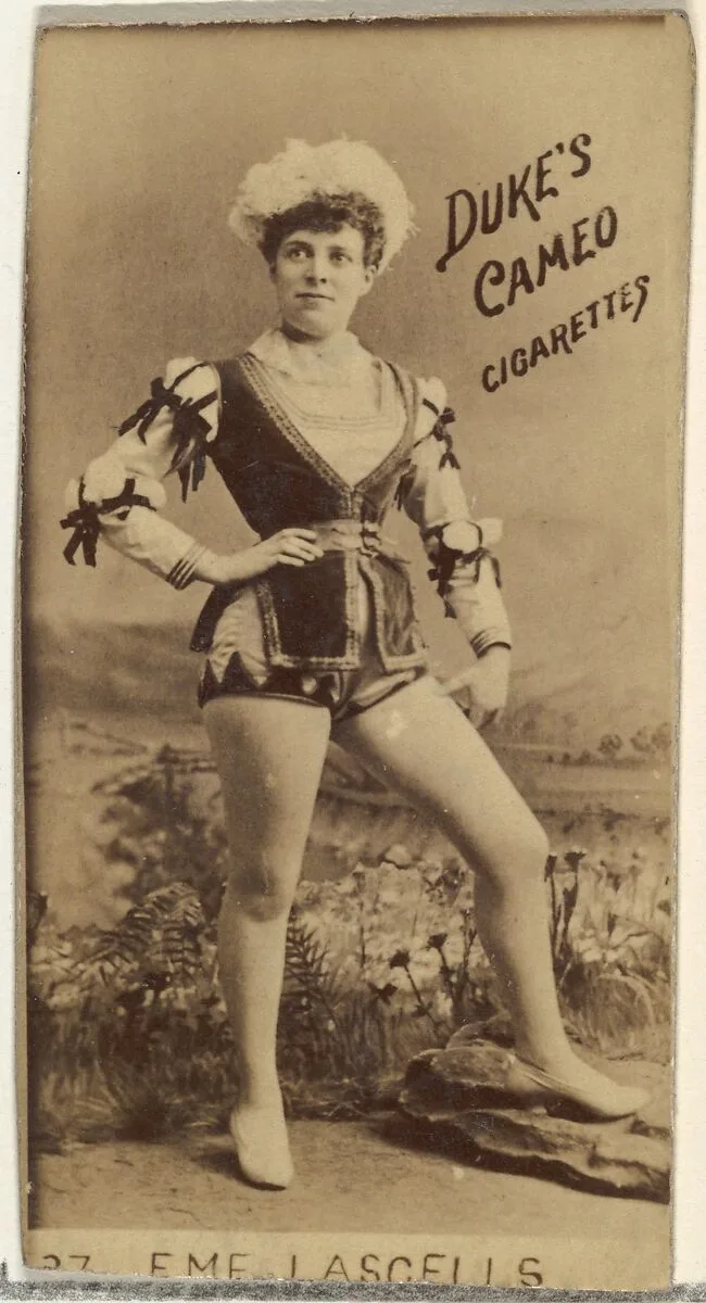 Eme Lascells, from the Actors and Actresses series (N145-4) issued by Duke Sons & Co. to promote Cameo Cigarettes — W. Duke, Sons & Co.