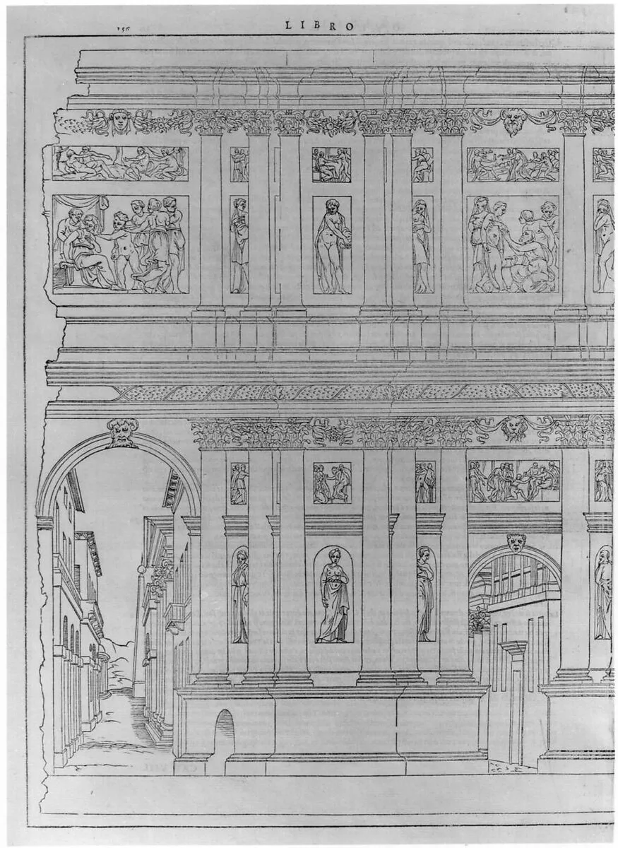 I dieci libri dell'architettura di M. Vitruvio tradutti et commentati da monsignor Barbaro eletto patriarca d'aquileggia — Daniele Barbaro|Andrea Palladio|Giuseppe Salviati (Giuseppe Porta, called Il Salviati)|Marcus Pollio Vitruvius|Francesco Marcolini da Forli