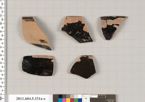 Terracotta rim fragments of kylikes (drinking cups)
