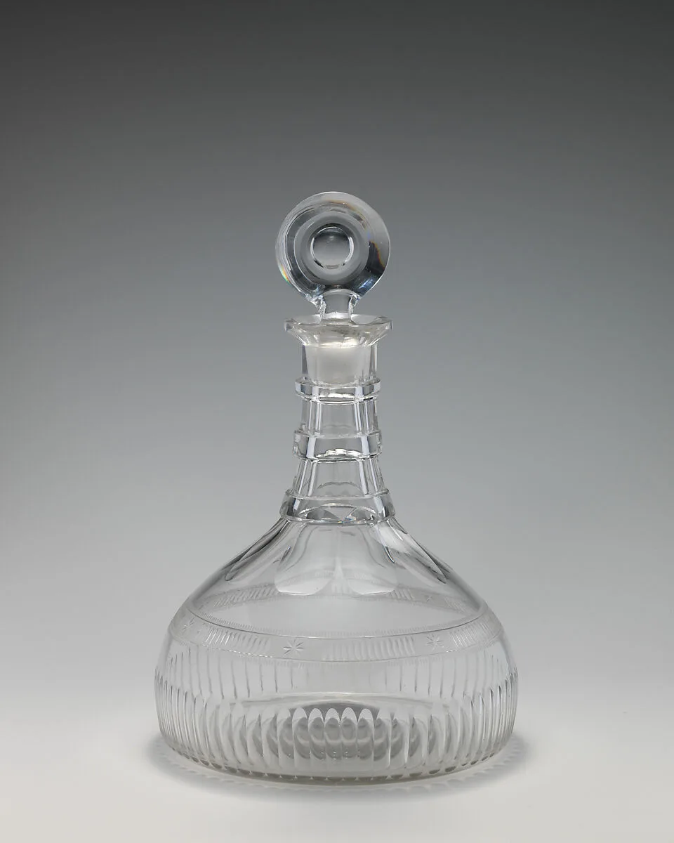 Ship decanter (one of a pair) — Unknown