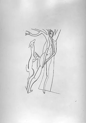 Woman and Fawn