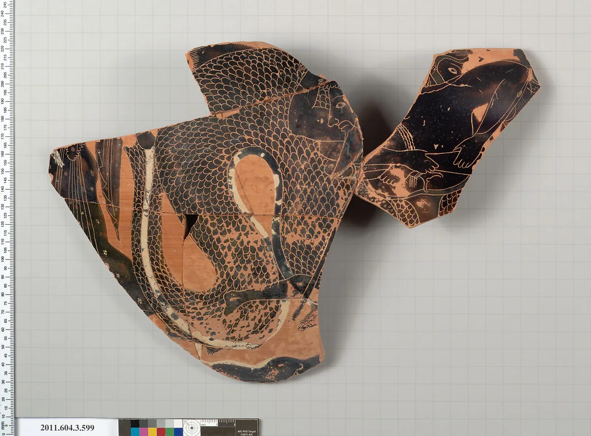 Terracotta fragment of a column-krater (bowl for mixing wine and water) — Unknown