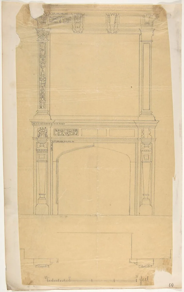 Design for a Chimneypiece — Anonymous, British, 19th century