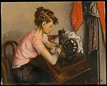 Girl at Sewing Machine