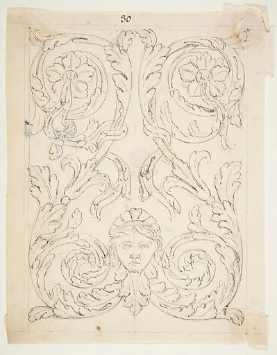 Vegetal design with a face