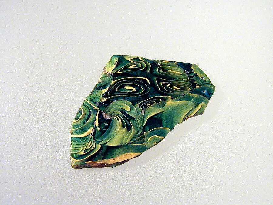 Glass mosaic fragment — Unknown