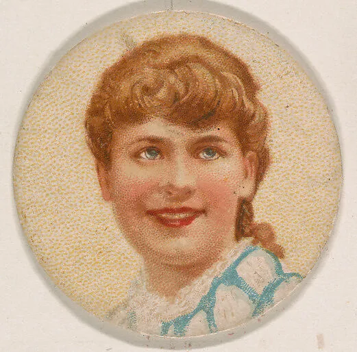 Portrait of woman, from the Novelties series (N228, Type 1) issued by Kinney Bros. — Kinney Brothers Tobacco Company