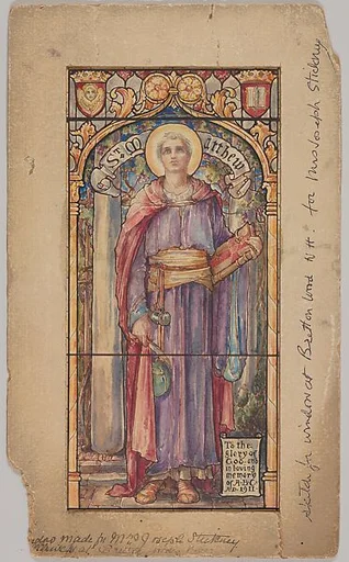 St. Matthew: Design for a Stained Glass Window, Joseph Stickney Memorial Church of the Transfiguration, Bretton Woods, New Hampshire