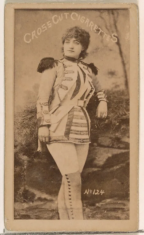 Card Number 124, from the Actors and Actresses series (N145-1) issued by Duke Sons & Co. to promote Cross Cut Cigarettes — W. Duke, Sons & Co.