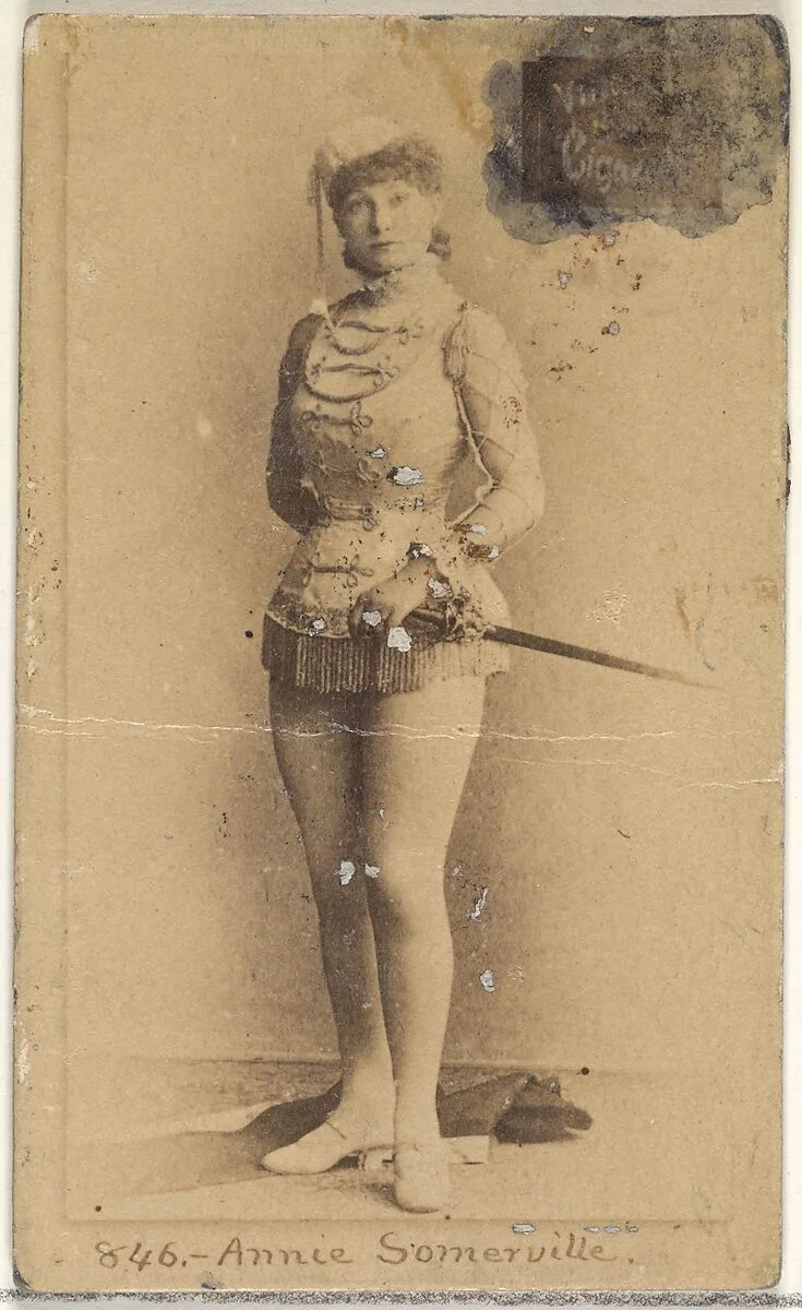 Card 846, Annie Summerville, from the Actors and Actresses series (N45, Type 1) for Virginia Brights Cigarettes — Allen & Ginter