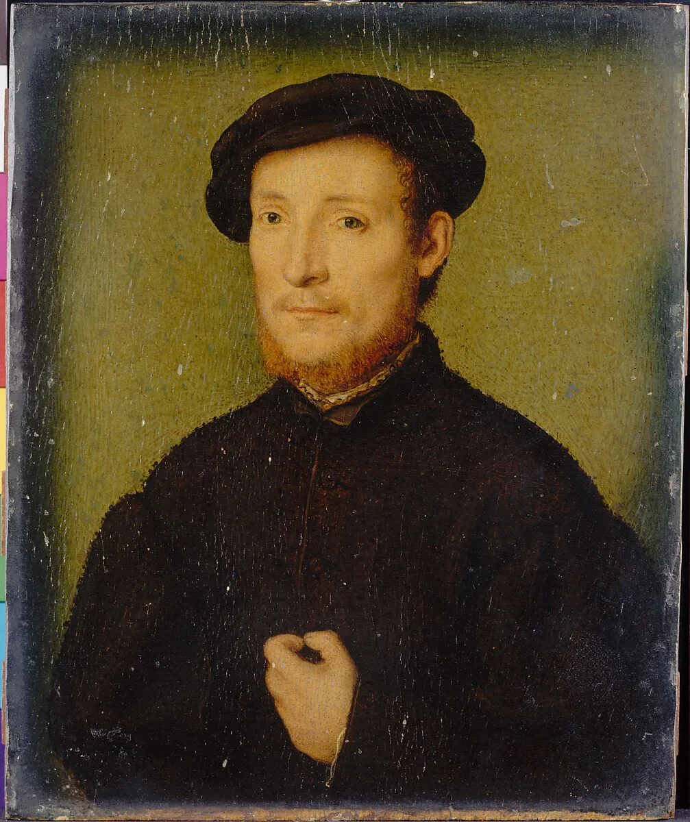 Portrait of a Man with His Hand on His Chest — Attributed to Corneille de Lyon