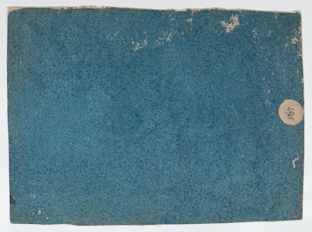 Blue paste paper — Anonymous