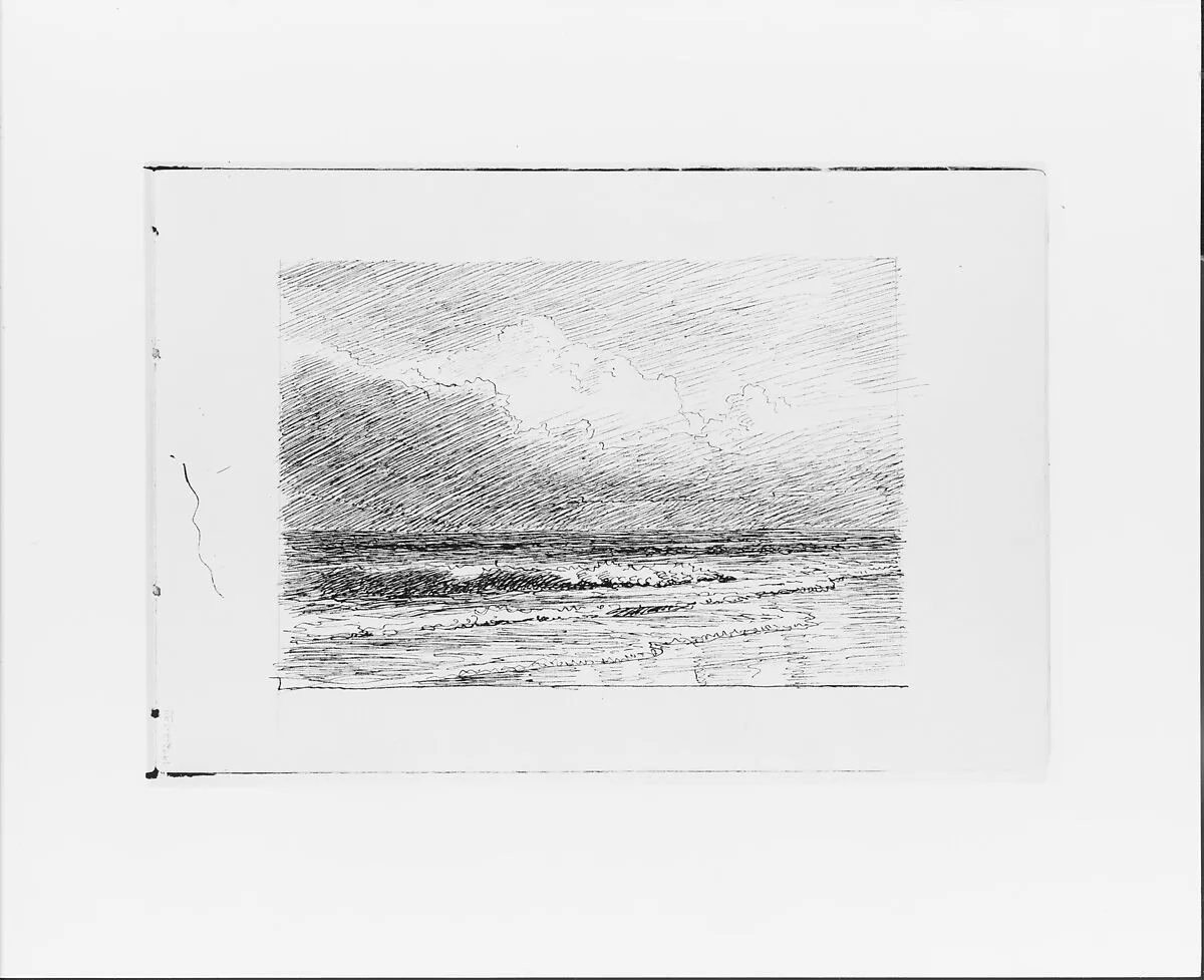 Seascape with an Approaching Storm (from Sketchbook VII) — William Trost Richards