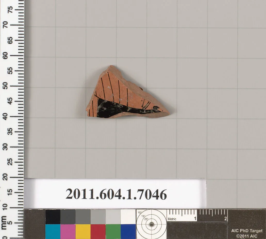 Terracotta fragment of a kylix (drinking cup) — Unknown