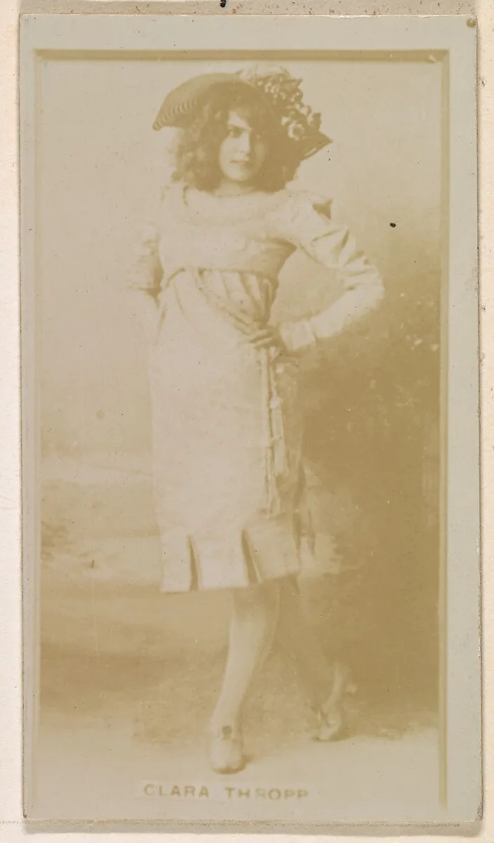 Clara Thropp, from the Actresses series (N245) issued by Kinney Brothers to promote Sweet Caporal Cigarettes — Kinney Brothers Tobacco Company