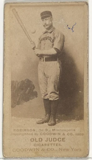Myers C. Robinson, 3rd Base, Minneapolis, from the Old Judge series (N172) for Old Judge Cigarettes