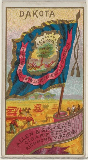 Dakota, from Flags of the States and Territories (N11) for Allen & Ginter Cigarettes Brands