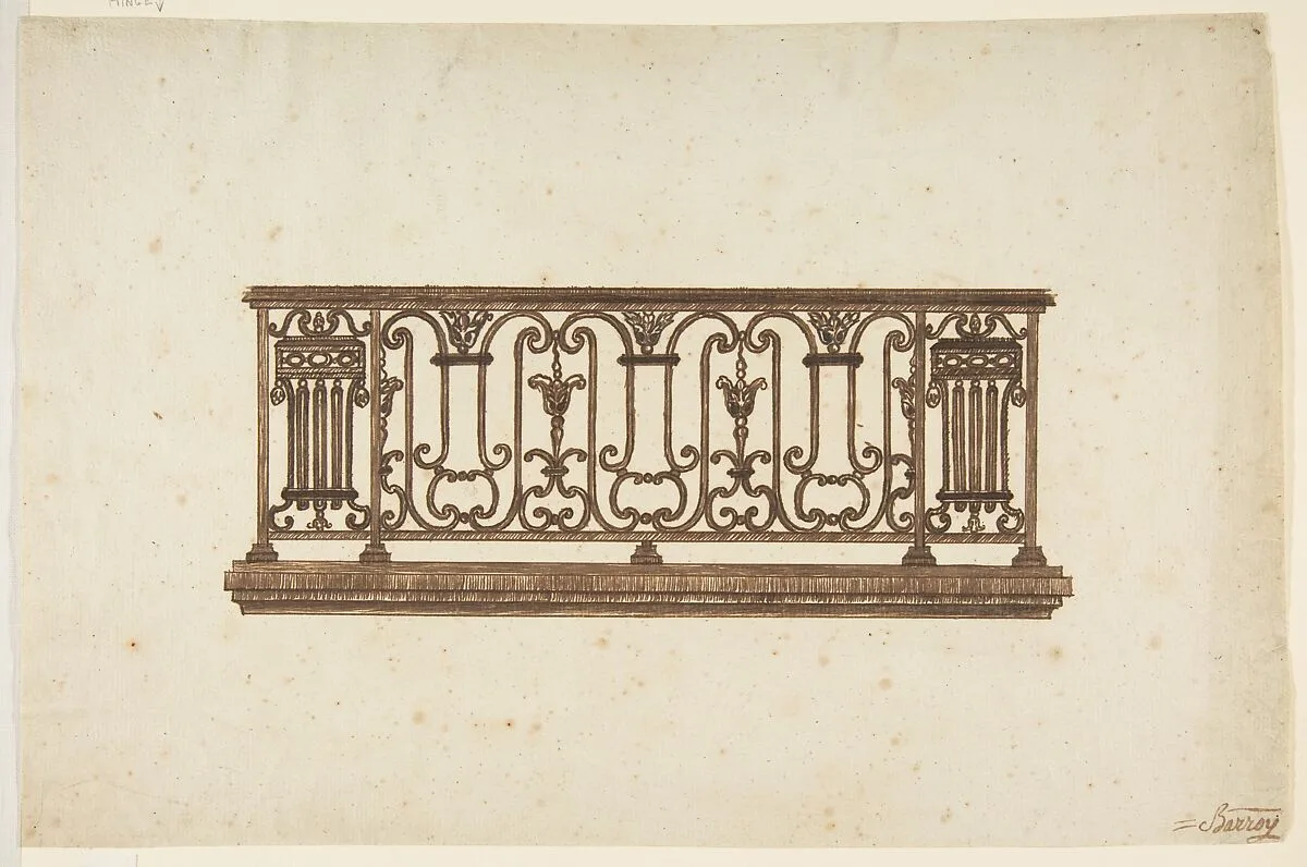 Design for an Iron Railing — Anonymous, French, 18th century