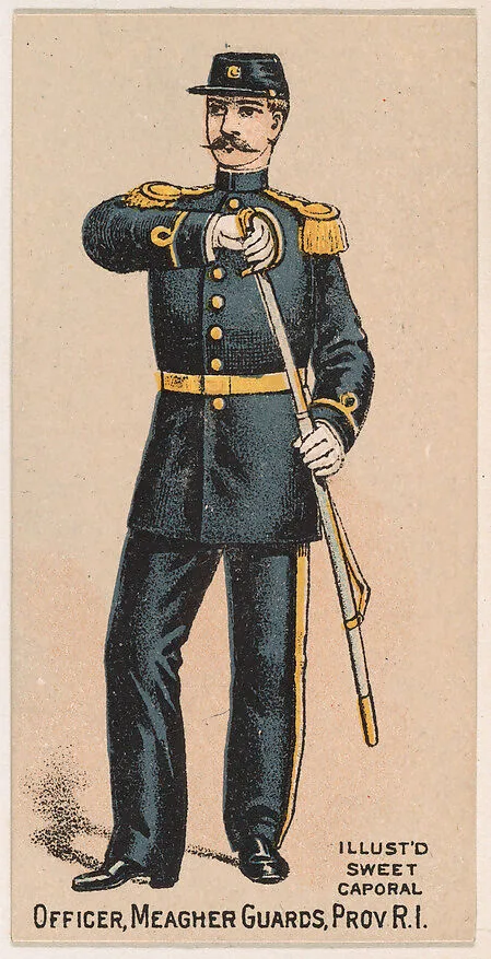 Officer, Meagher Guards, Providence, Rhode Island, from the Military Series (N224) issued by Kinney Tobacco Company to promote Sweet Caporal Cigarettes — Kinney Brothers Tobacco Company