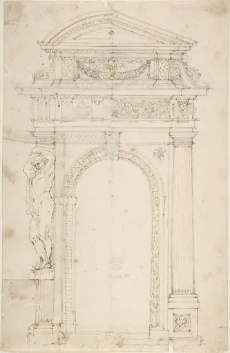 Two Alternate Designs for Triumphal Arch