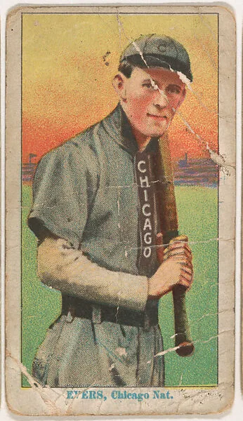 Johnny Evers, Chicago, from Red Cross Tobacco Baseball Series, 1912-1913 — Red Cross Tobacco