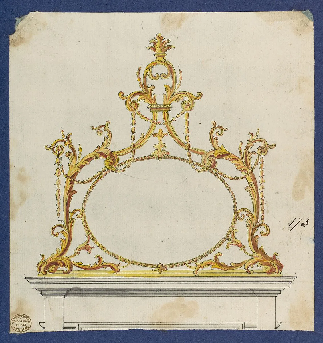 Overmantle, in Chippendale Drawings, Vol. I — Thomas Chippendale