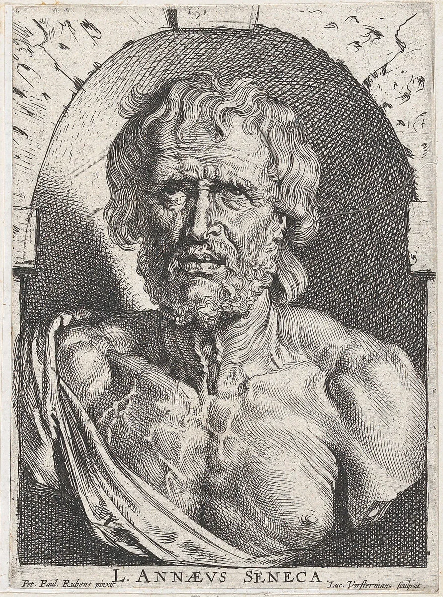 The bust of Seneca, in a niche — Lucas Vorsterman I|Peter Paul Rubens|Lucius Annaeus Seneca