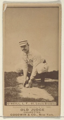 James Edward "Tip" O'Neill, Left Field, St. Louis Browns, from the Old Judge series (N172) for Old Judge Cigarettes