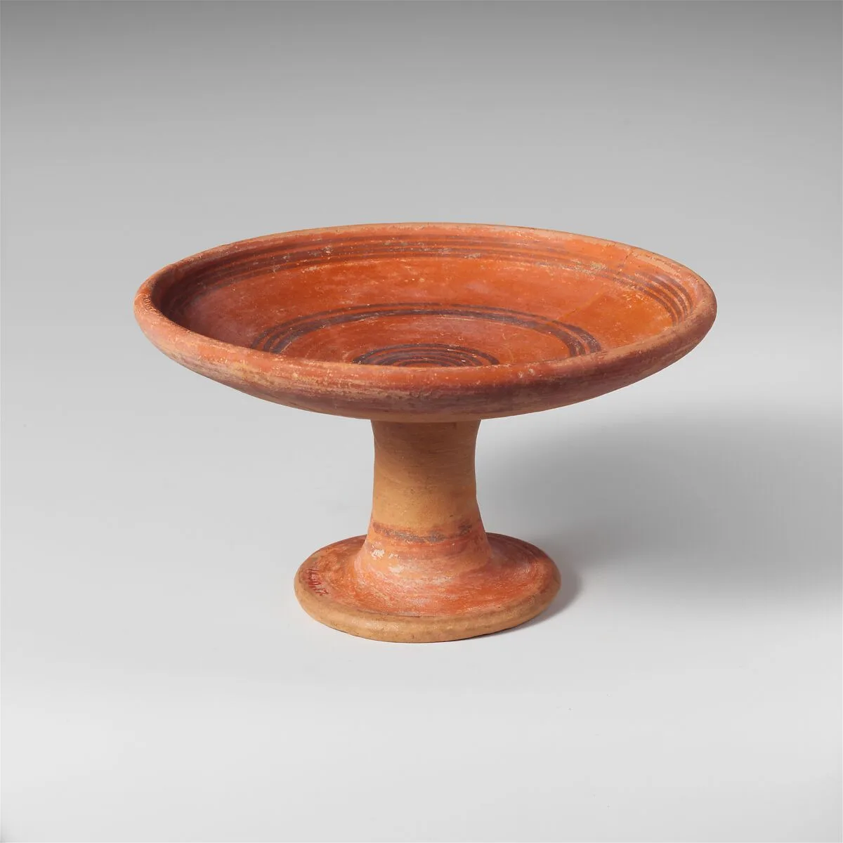 Terracotta stemmed dish — Unknown
