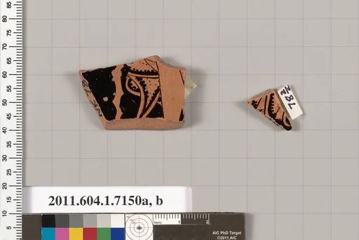 Terracotta fragments of a kylix (drinking cup)