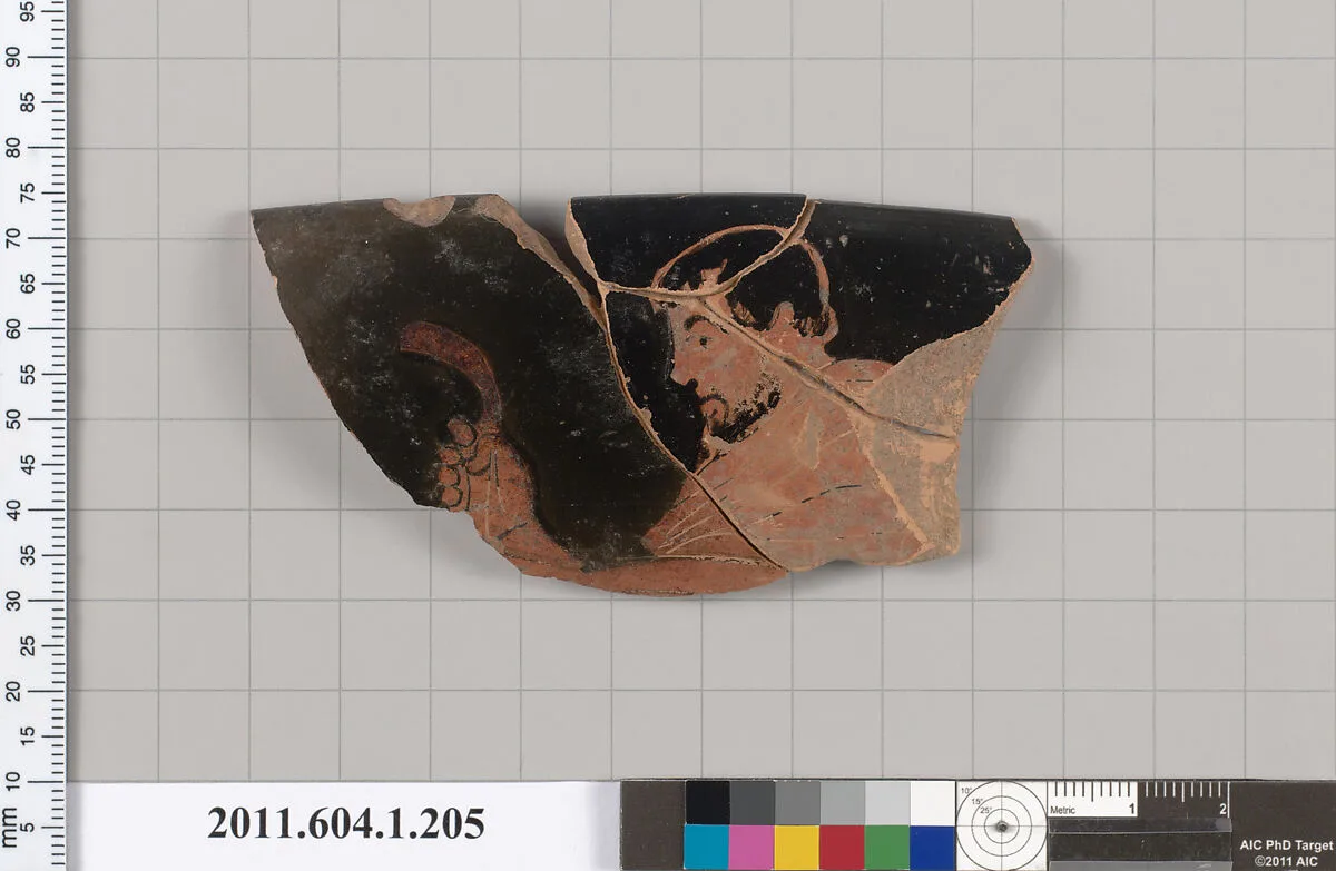 Terracotta rim fragment of a kylix (drinking cup) — Unknown