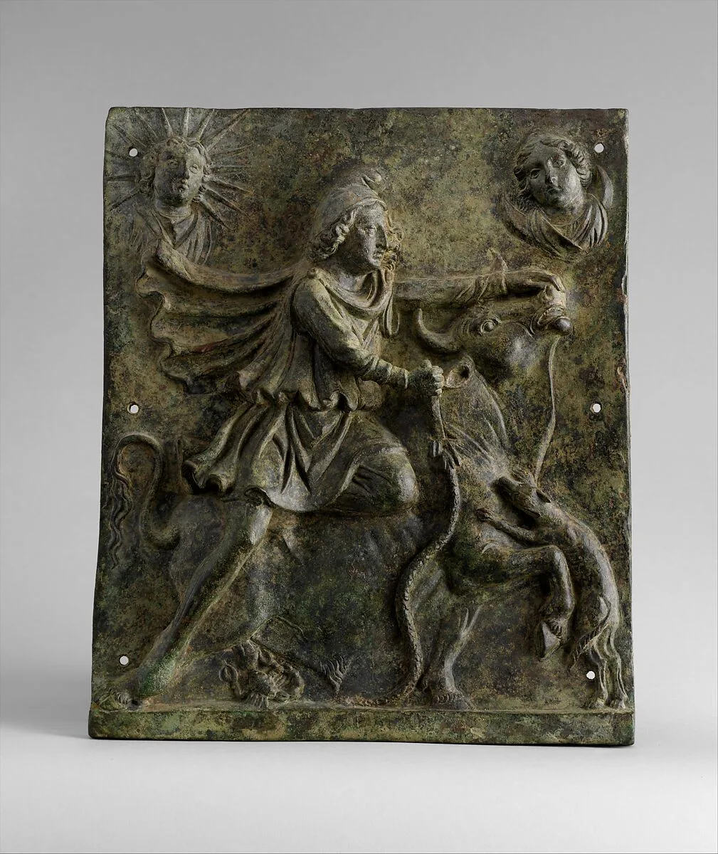 Bronze plaque of Mithras slaying the bull — Unknown