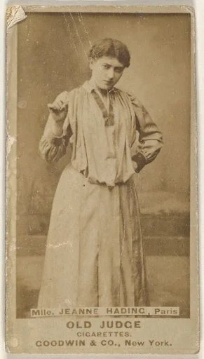 Mlle. Joanne Hading, Paris, from the Actors and Actresses series (N171) for Old Judge Cigarettes