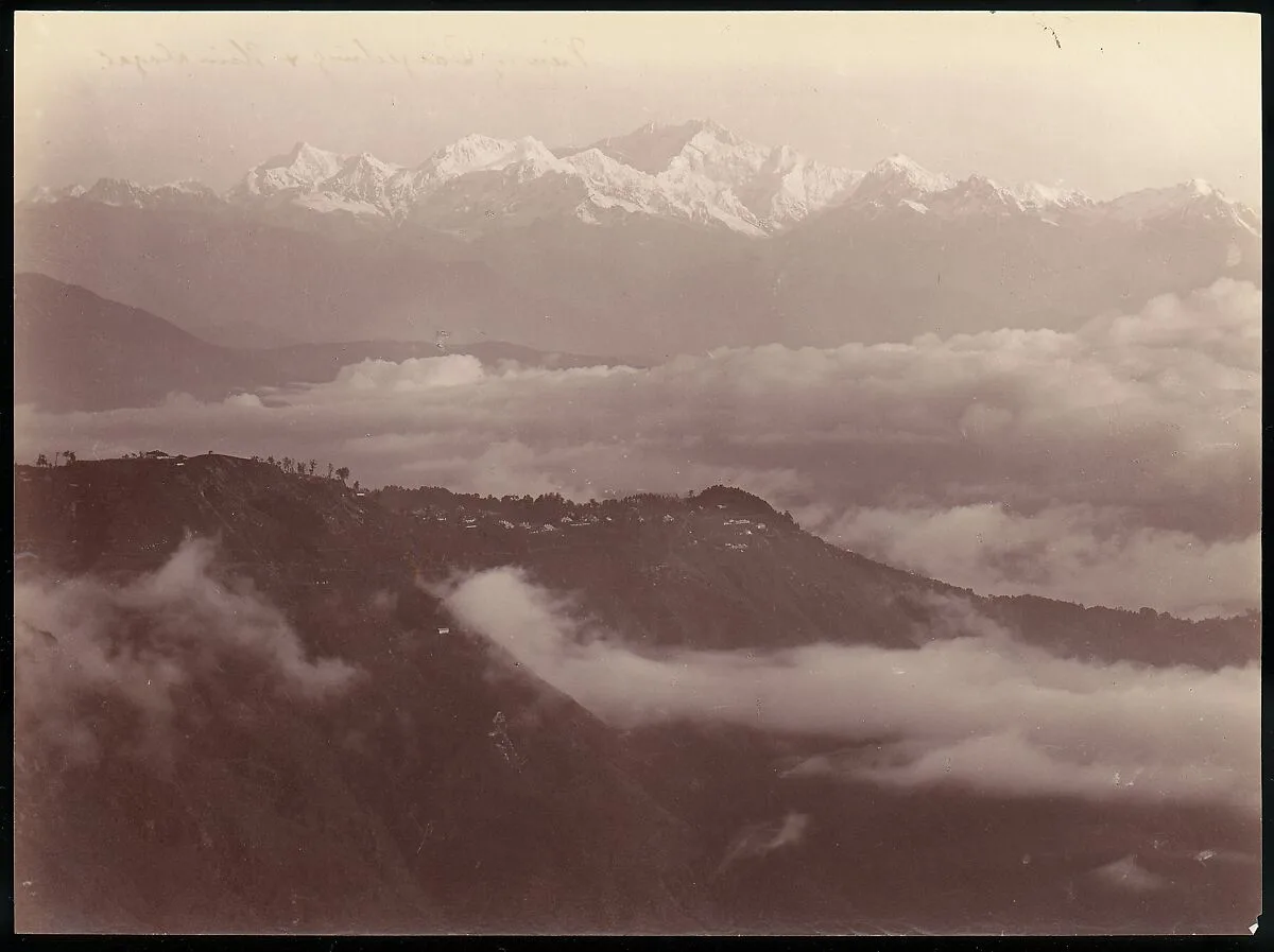 View of Darjeeling and Himalayas — Unknown