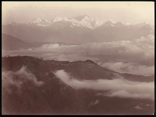 View of Darjeeling and Himalayas