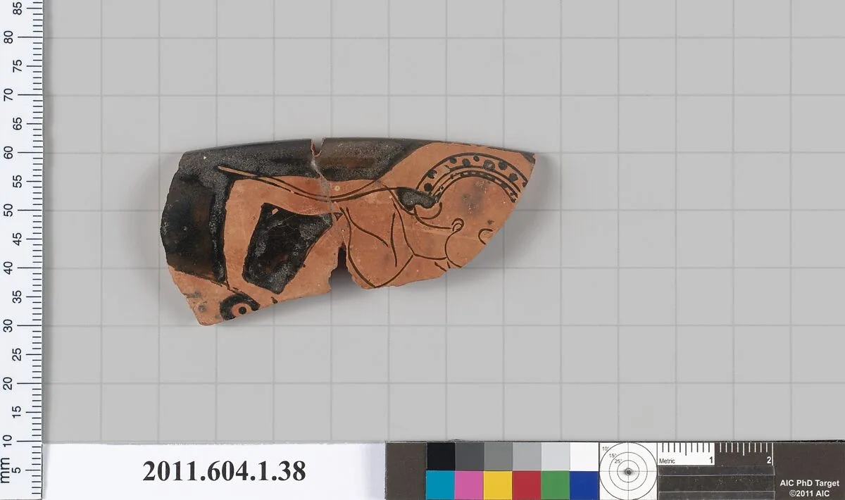 Terracotta rim fragment of a kylix (drinking cup) — Unknown