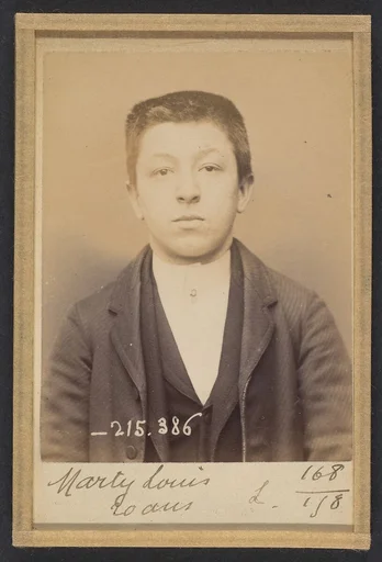 Marty. Louis. 20 ans, né à Lacanne (Tarn). Tailleur d'habits. Anarchiste. 9/3/94.